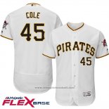 Maglia Baseball Uomo Pittsburgh Pirates Gerrit Cole Autentico Collection Flex Base Bianco