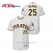 Maglia Baseball Uomo Pittsburgh Pirates Gregory Polanco 150 Anniversario Flex Base Bianco