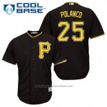 Maglia Baseball Uomo Pittsburgh Pirates Gregory Polanco 25 Nero Alternato Cool Base