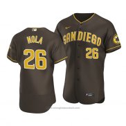 Maglia Baseball Uomo San Diego Padres Austin Nola Autentico Road Marrone