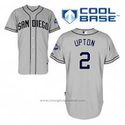 Maglia Baseball Uomo San Diego Padres B.j. Upton 2 Grigio Cool Base