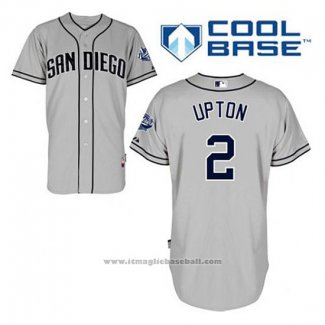 Maglia Baseball Uomo San Diego Padres B.j. Upton 2 Grigio Cool Base