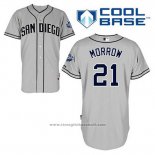 Maglia Baseball Uomo San Diego Padres Brandon Morrow 21 Grigio Cool Base