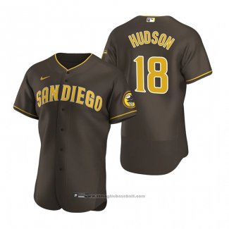 Maglia Baseball Uomo San Diego Padres Daniel Hudson Autentico Road Marrone