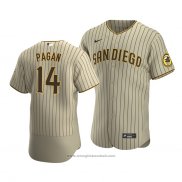 Maglia Baseball Uomo San Diego Padres Emilio Pagan Sand Autentico Alternato Marrone