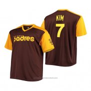 Maglia Baseball Uomo San Diego Padres Ha Seong Kim Replica Cooperstown Marrone