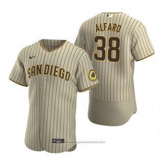 Maglia Baseball Uomo San Diego Padres Jorge Alfaro Tan Autentico Alternato Marrone