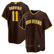 Maglia Baseball Uomo San Diego Padres Yu Darvish Alternato Replica Marrone