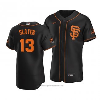 Maglia Baseball Uomo San Francisco Giants Austin Slater Autentico Alternato Nero