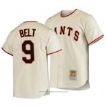 Maglia Baseball Uomo San Francisco Giants Brandon Belt Autentico Cooperstown Collection Primera 1954 Crema