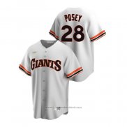 Maglia Baseball Uomo San Francisco Giants Buster Posey Cooperstown Collection Home Bianco
