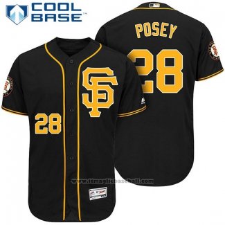 Maglia Baseball Uomo San Francisco Giants Buster Posey Nero Cool Base