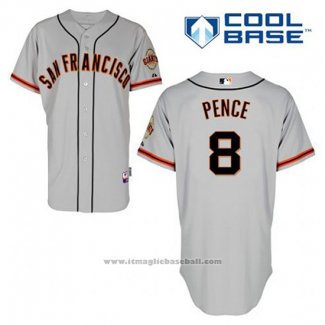 Maglia Baseball Uomo San Francisco Giants Hunter Pence 8 Grigio Cool Base