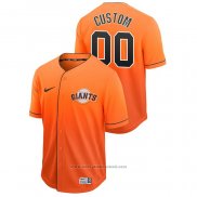 Maglia Baseball Uomo San Francisco Giants Personalizzate Fade Authentic Arancione