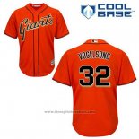 Maglia Baseball Uomo San Francisco Giants Ryan Vogelsong 32 Arancione Alternato Cool Base