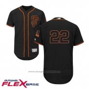 Maglia Baseball Uomo San Francisco Giants San Francisco Will Clark Autentico Collection Flex Base Nero