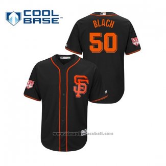 Maglia Baseball Uomo San Francisco Giants Ty Blach 2019 Allenamento Primaverile Cool Base Nero