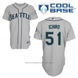 Maglia Baseball Uomo Seattle Mariners Ichiro Suzuki 51 Grigio Cool Base