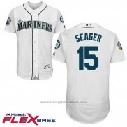 Maglia Baseball Uomo Seattle Mariners Kyle Seager Bianco Ken Griffey Retirojo Flex Base