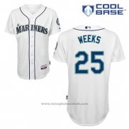 Maglia Baseball Uomo Seattle Mariners Rickie Weeks 25 Bianco Home Cool Base