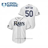 Maglia Baseball Uomo Tampa Bay Rays Charlie Morton 2019 Postseason Cool Base Bianco