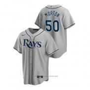 Maglia Baseball Uomo Tampa Bay Rays Charlie Morton Road Replica Grigio