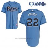 Maglia Baseball Uomo Tampa Bay Rays Chris Archer 22 Blu Alternato Cool Base