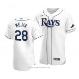 Maglia Baseball Uomo Tampa Bay Rays Francisco Mejia Autentico Primera Bianco