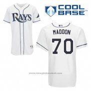 Maglia Baseball Uomo Tampa Bay Rays Joe Maddon 70 Bianco Home Cool Base