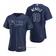 Maglia Baseball Uomo Tampa Bay Rays Joey Wendle Autentico Alternato 2020 Blu