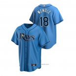 Maglia Baseball Uomo Tampa Bay Rays Joey Wendle Replica Alternato Blu