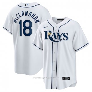 Maglia Baseball Uomo Tampa Bay Rays Shane Mcclanahan Primera Replica Bianco