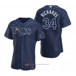 Maglia Baseball Uomo Tampa Bay Rays Trevor Richards Autentico Alternato 2020 Blu