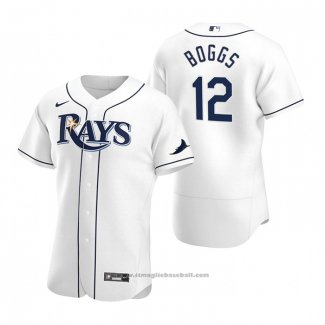 Maglia Baseball Uomo Tampa Bay Rays Wade Boggs Autentico Primera Bianco