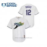 Maglia Baseball Uomo Tampa Bay Rays Wade Boggs Turn Back The Clock Cool Base Bianco