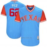 Maglia Baseball Uomo Texas Rangers 2017 Little League World Series Jose Leclerc Blu