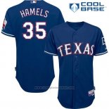 Maglia Baseball Uomo Texas Rangers Cole Hamels Blu Cool Base