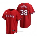 Maglia Baseball Uomo Texas Rangers Dj Peters Replica Alternato Rosso