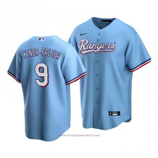 Maglia Baseball Uomo Texas Rangers Isiah Kiner Falefa Replica Alternato Blu