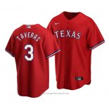 Maglia Baseball Uomo Texas Rangers Leody Taveras Replica Alternato Rosso