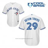 Maglia Baseball Uomo Toronto Blue Jays Devon Travis 29 Bianco Home Cool Base