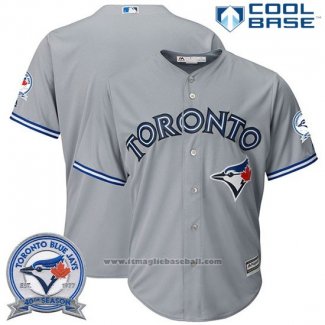 Maglia Baseball Uomo Toronto Blue Jays Grigio Cool Base