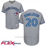 Maglia Baseball Uomo Toronto Blue Jays Josh Donaldson Grigio Flex Base Autentico Collection