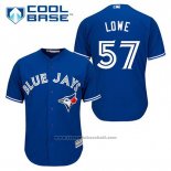 Maglia Baseball Uomo Toronto Blue Jays Mark Lowe 57 Blu Alternato Cool Base