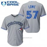 Maglia Baseball Uomo Toronto Blue Jays Mark Lowe 57 Grigio Cool Base