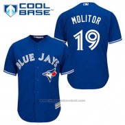 Maglia Baseball Uomo Toronto Blue Jays Paul Molitor 19 Blu Alternato Cool Base