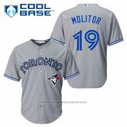 Maglia Baseball Uomo Toronto Blue Jays Paul Molitor 19 Grigio Cool Base