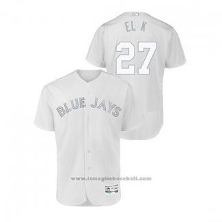 Maglia Baseball Uomo Toronto Blue Jays Vladimir Guerrero Jr. 2019 Players Weekend Autentico Bianco