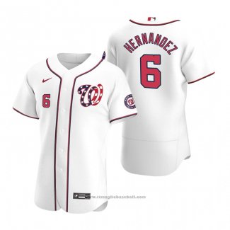 Maglia Baseball Uomo Washington Nationals Cesar Hernandez Autentico Alternato Bianco