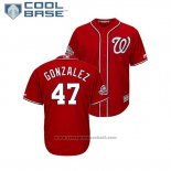 Maglia Baseball Uomo Washington Nationals Gio Gonzalez 2018 All Star Cool Base Scarlet